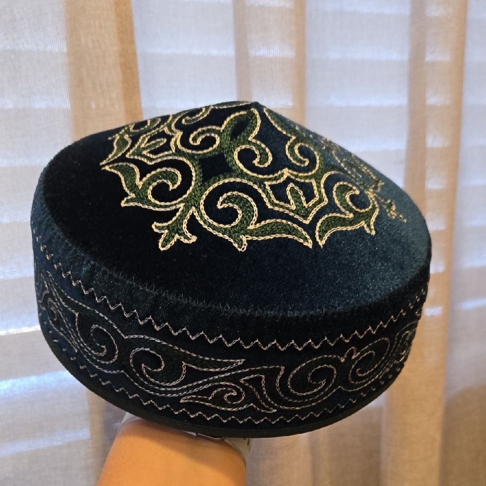Embroidered Velvet Cap HAND MADE